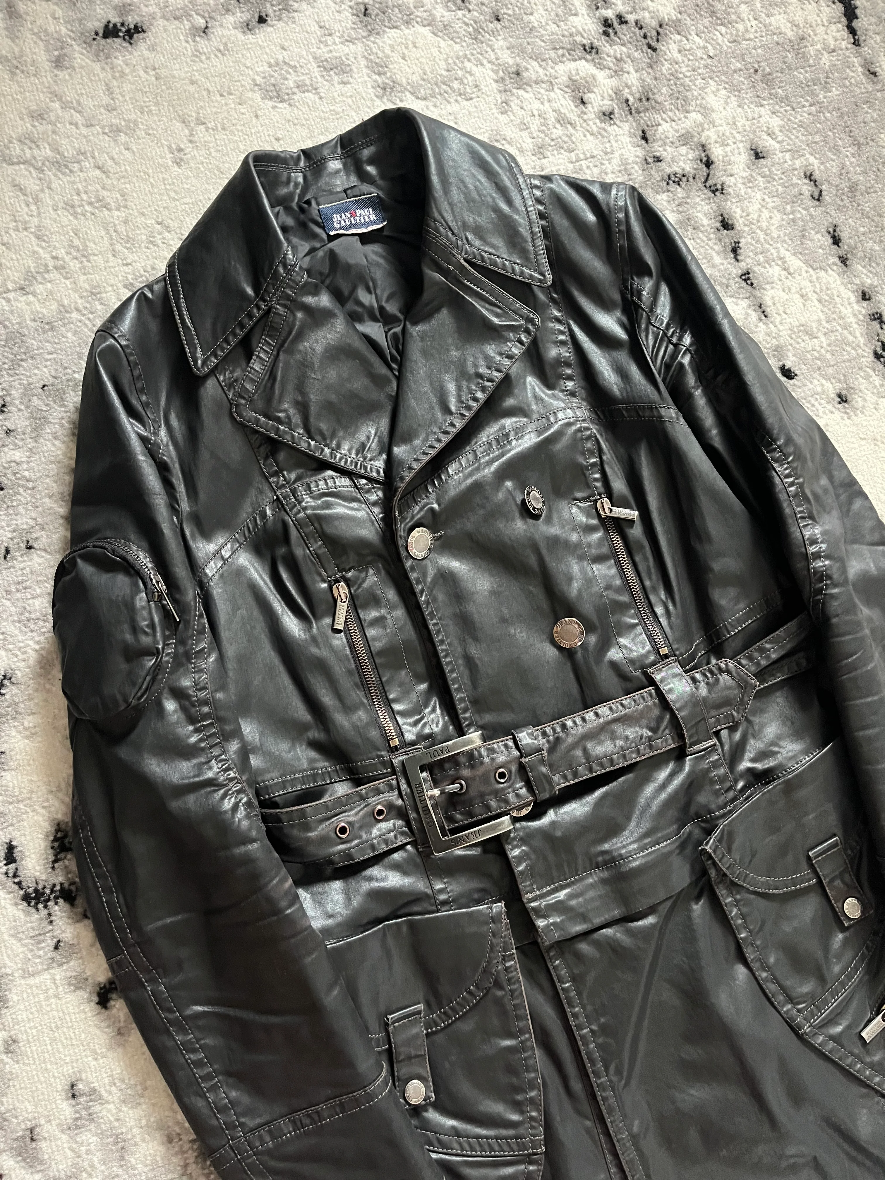 00s Jean Paul Gaultier Cargo Detachable Trench Jacket (S) - Image 2