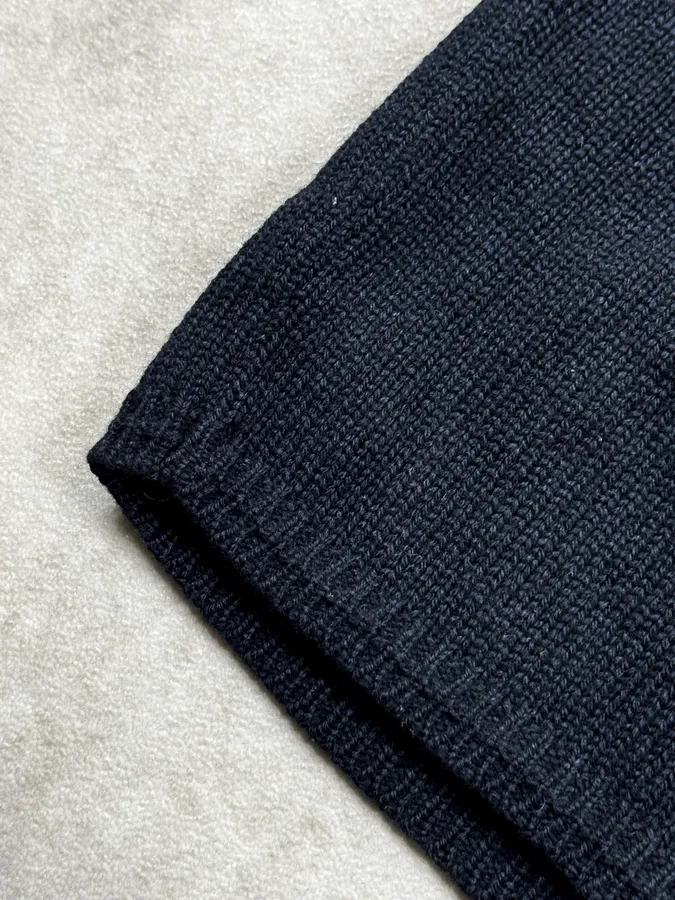 1980s Gianni Versace Navy Classy Wool Dress - Image 8