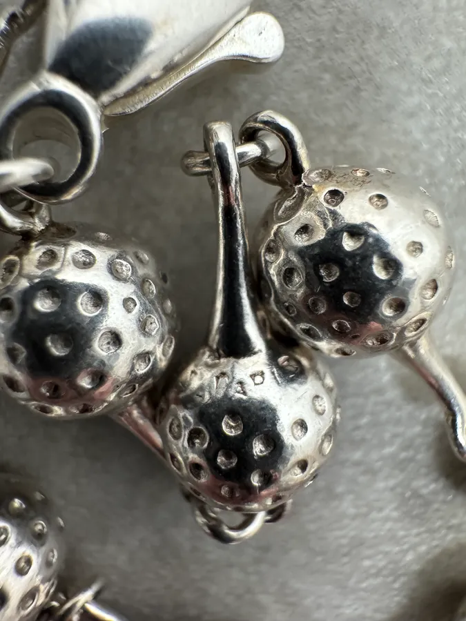 1980s Hermès Golf Ball Silver Bracelet - Image 3