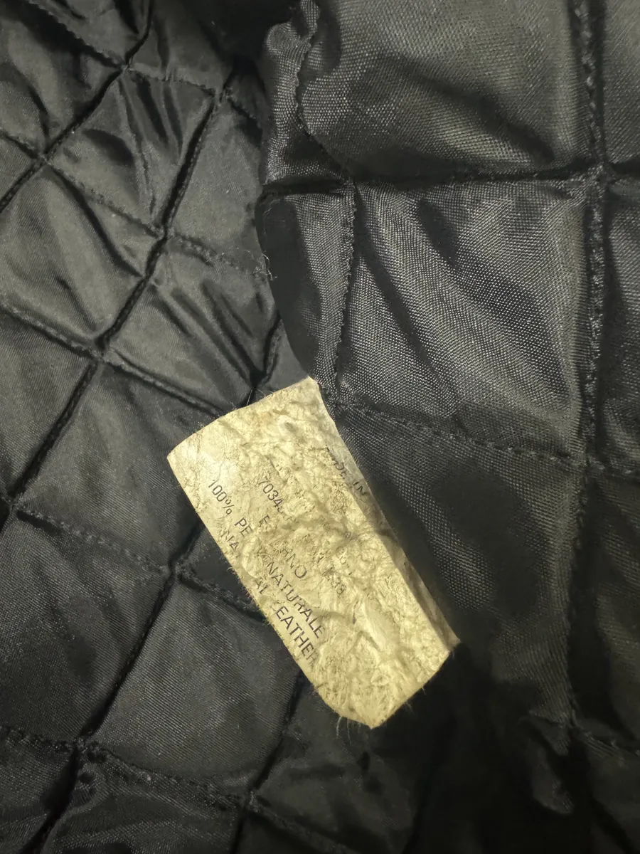 1980s Levi’s Eroded Grey Patina Leather Obscure Trucker Jacket - Image 9