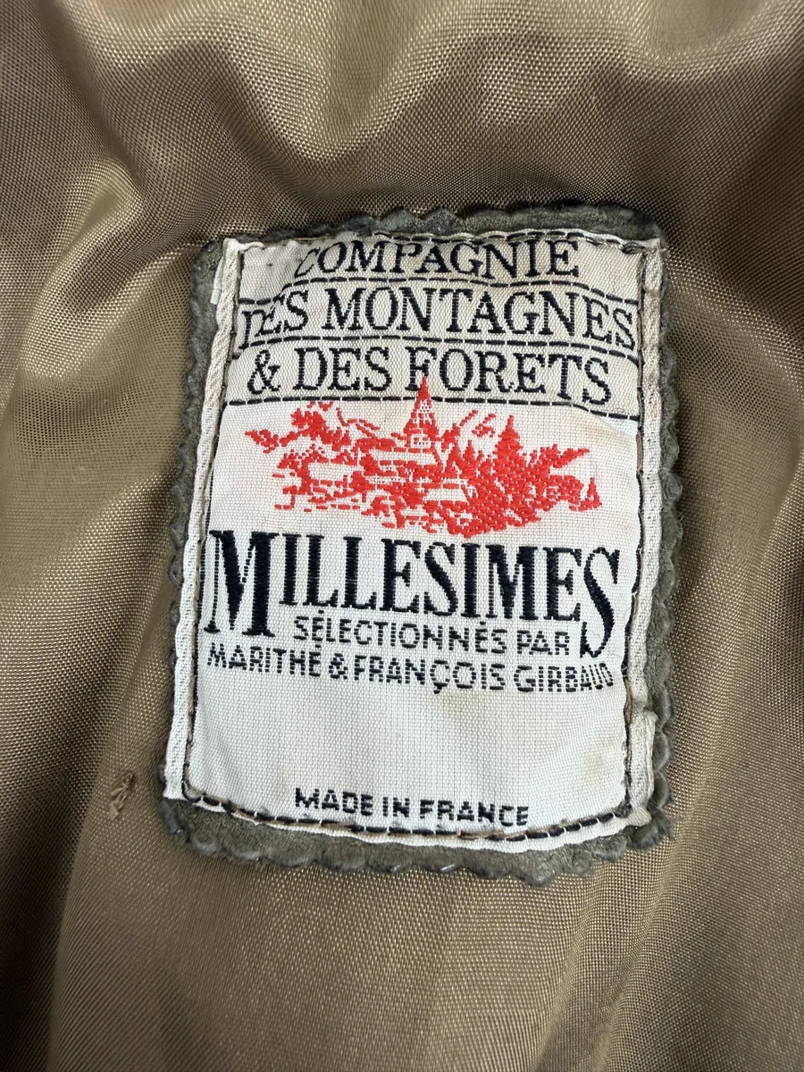 1980s Marithé + François Girbaud Grey Leather Shearling Bomber Jacket - Image 9
