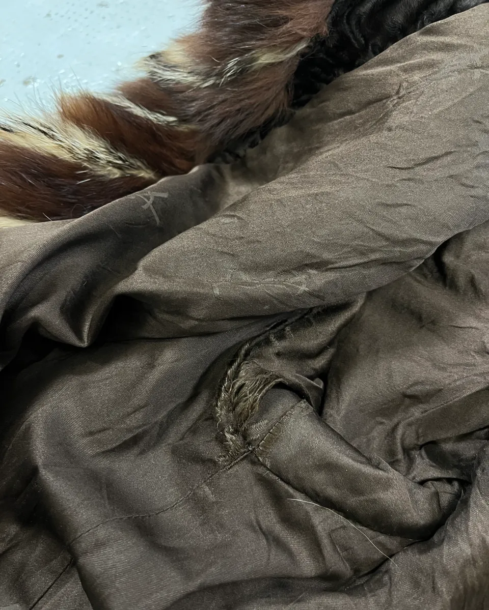 1980s Yves Saint Laurent Astrakhan Fur Relief Coat - Image 14