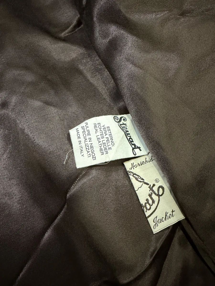 1990s Archive Brown Pony Hair Leather Long Coat - Image 8