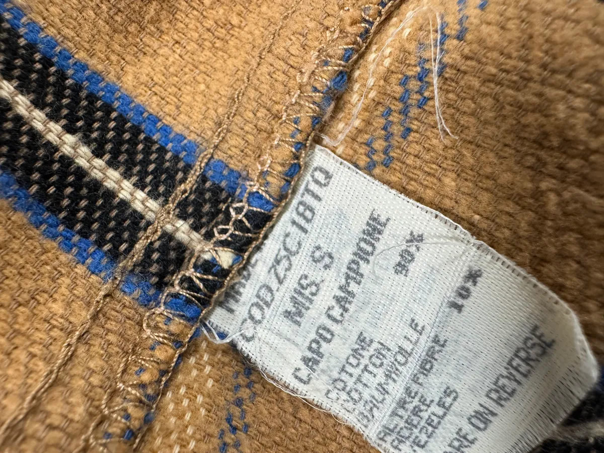 1990s Armani Beige Tartan Shirt - Image 5