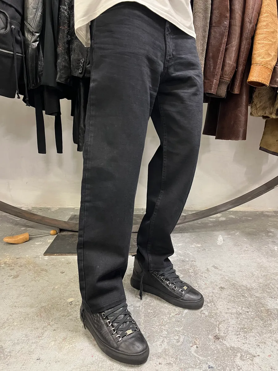 1990s Armani Black Archive Denim Jeans - Image 3