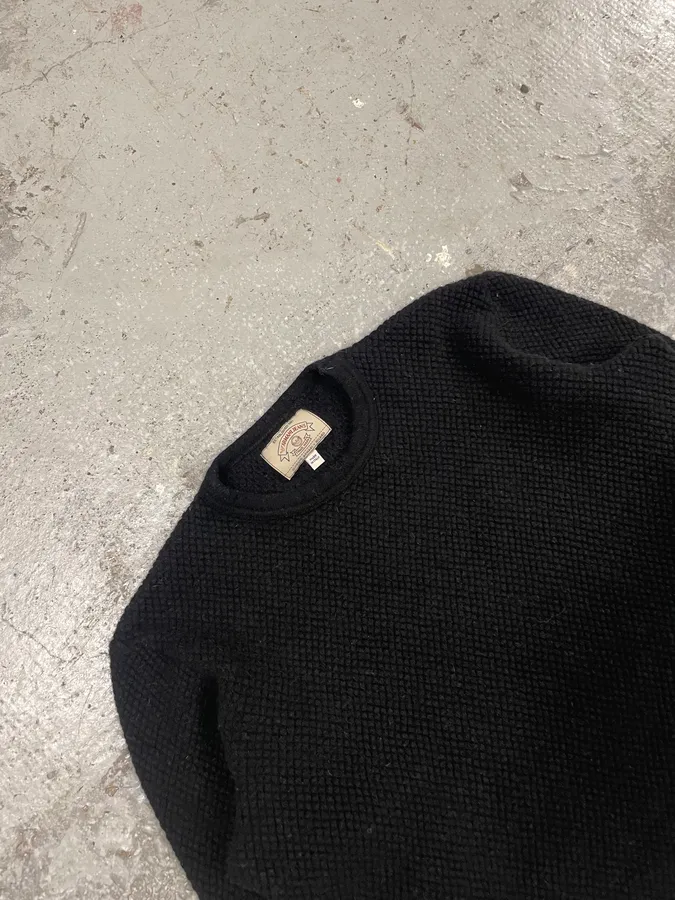 1990s Armani Black Textured Sweater - Image 5