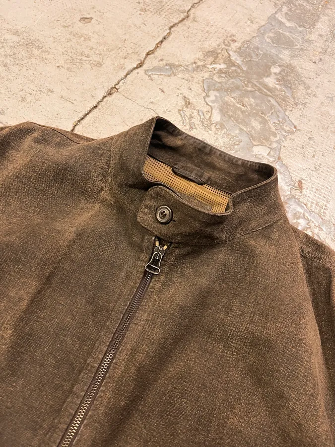 1990s Armani Brown Light Leather Classy Jacket - Image 5