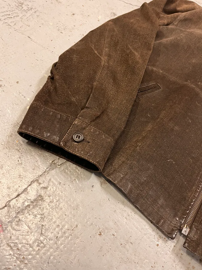 1990s Armani Brown Light Leather Classy Jacket - Image 6