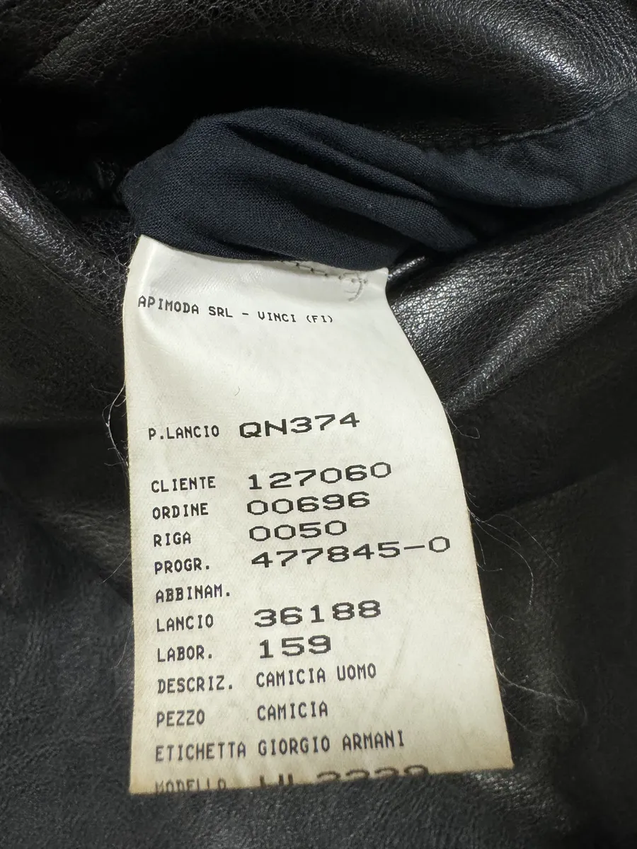 1990s Armani Collezioni Black Premium Leather Samurai Jacket - Image 8