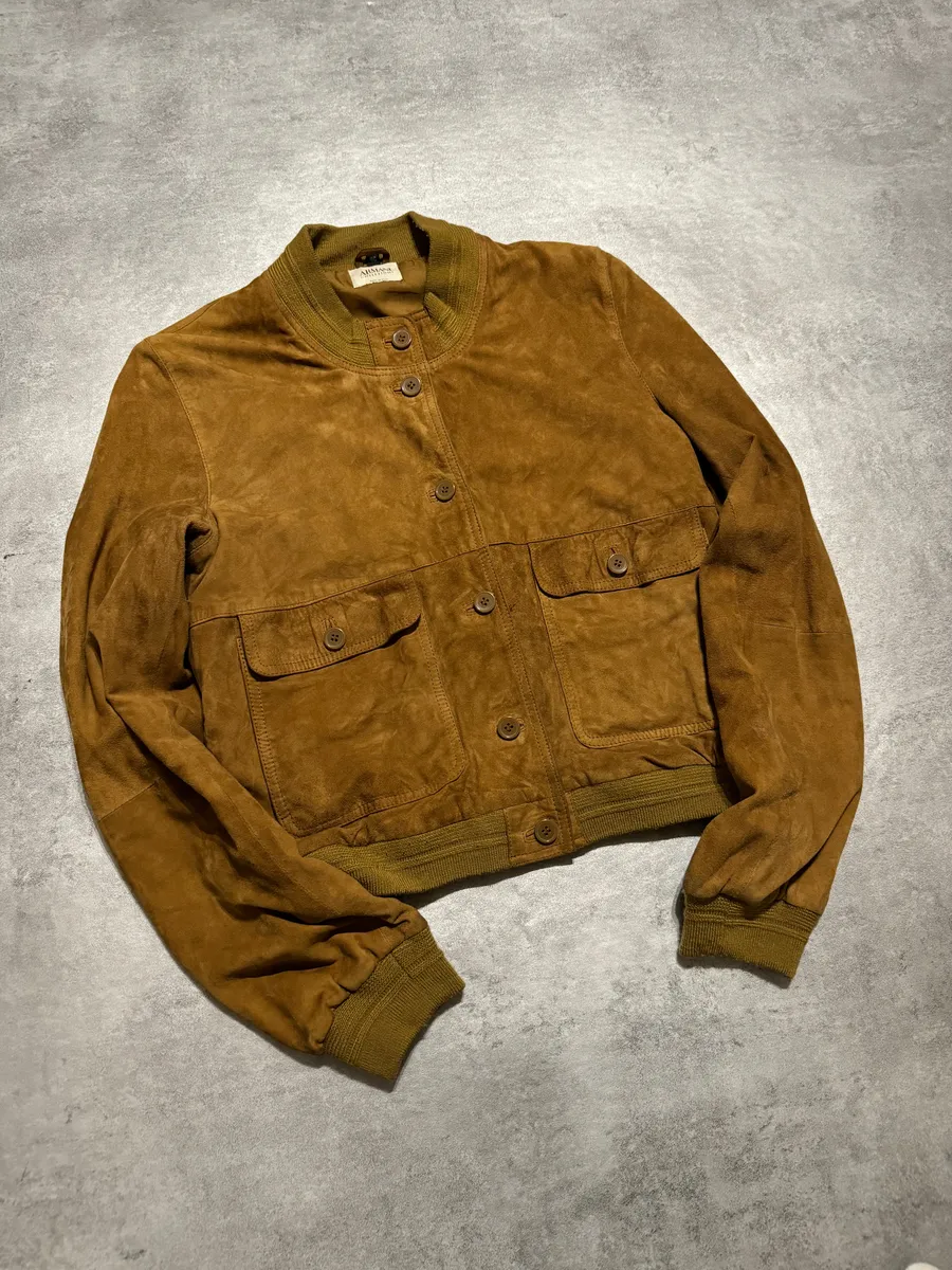 1990s Armani Collezioni Camel Leather Jacket - Image 4