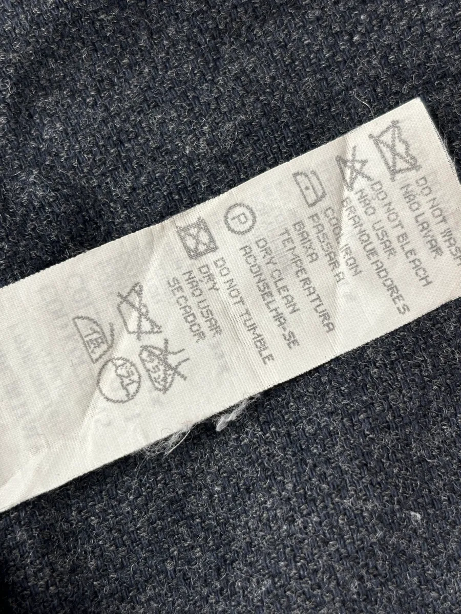 1990s Armani Dark Grey Minimalist Wool Blend Shirt - Image 12