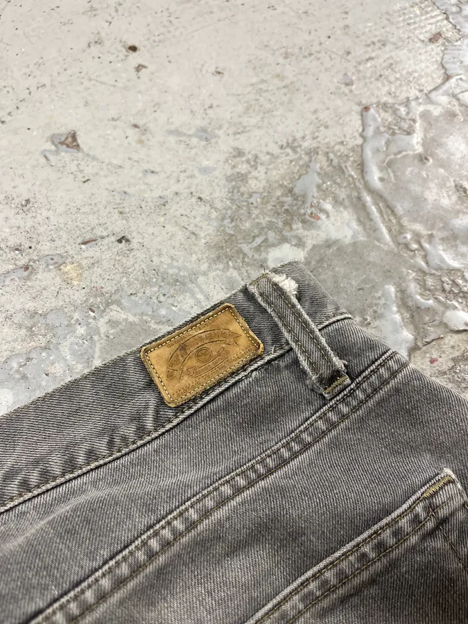 1990s Armani Grey Denim Jeans - Image 10