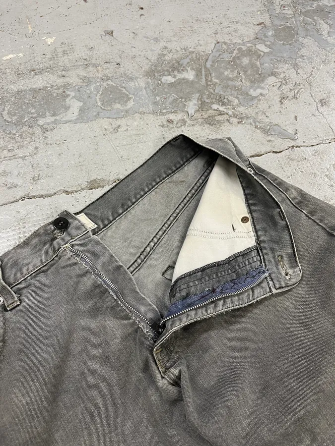 1990s Armani Grey Denim Jeans - Image 12