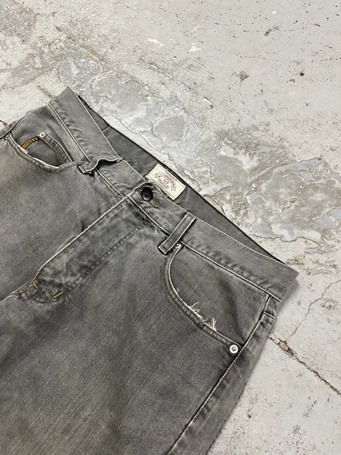 1990s Armani Grey Denim Jeans - Image 6