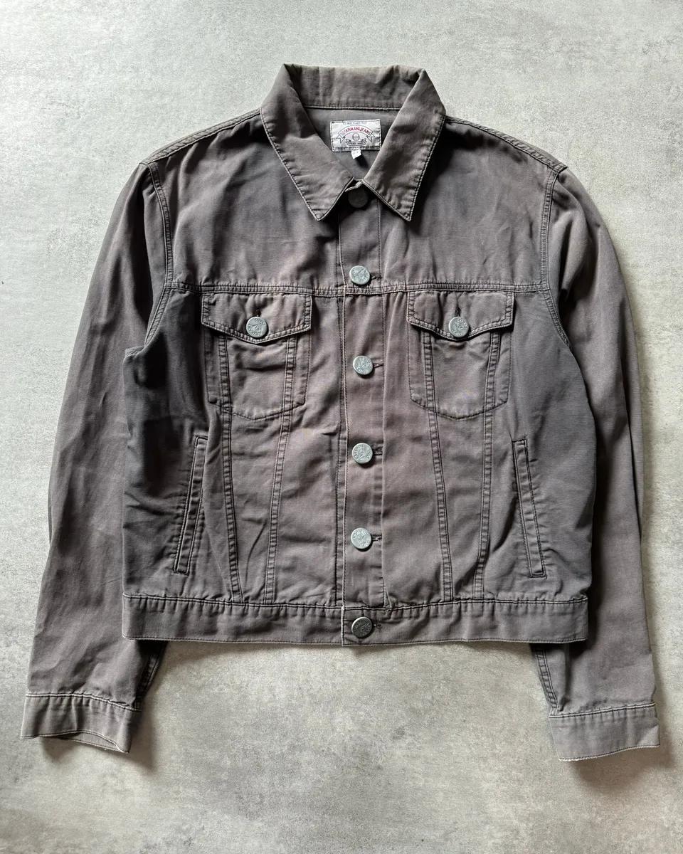 1990s Armani Grey Light Trucker Jacket