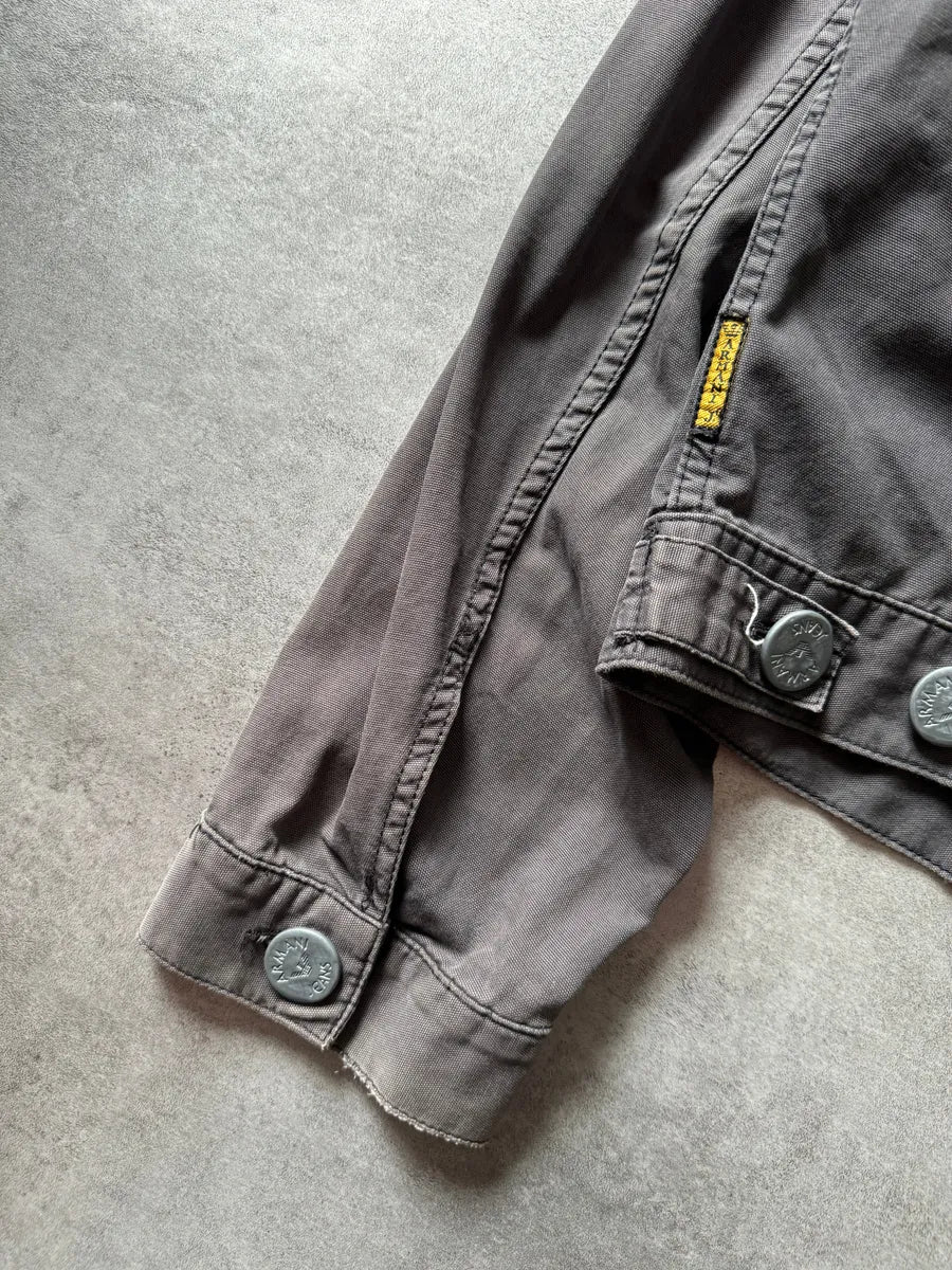 1990s Armani Grey Light Trucker Jacket - Image 5