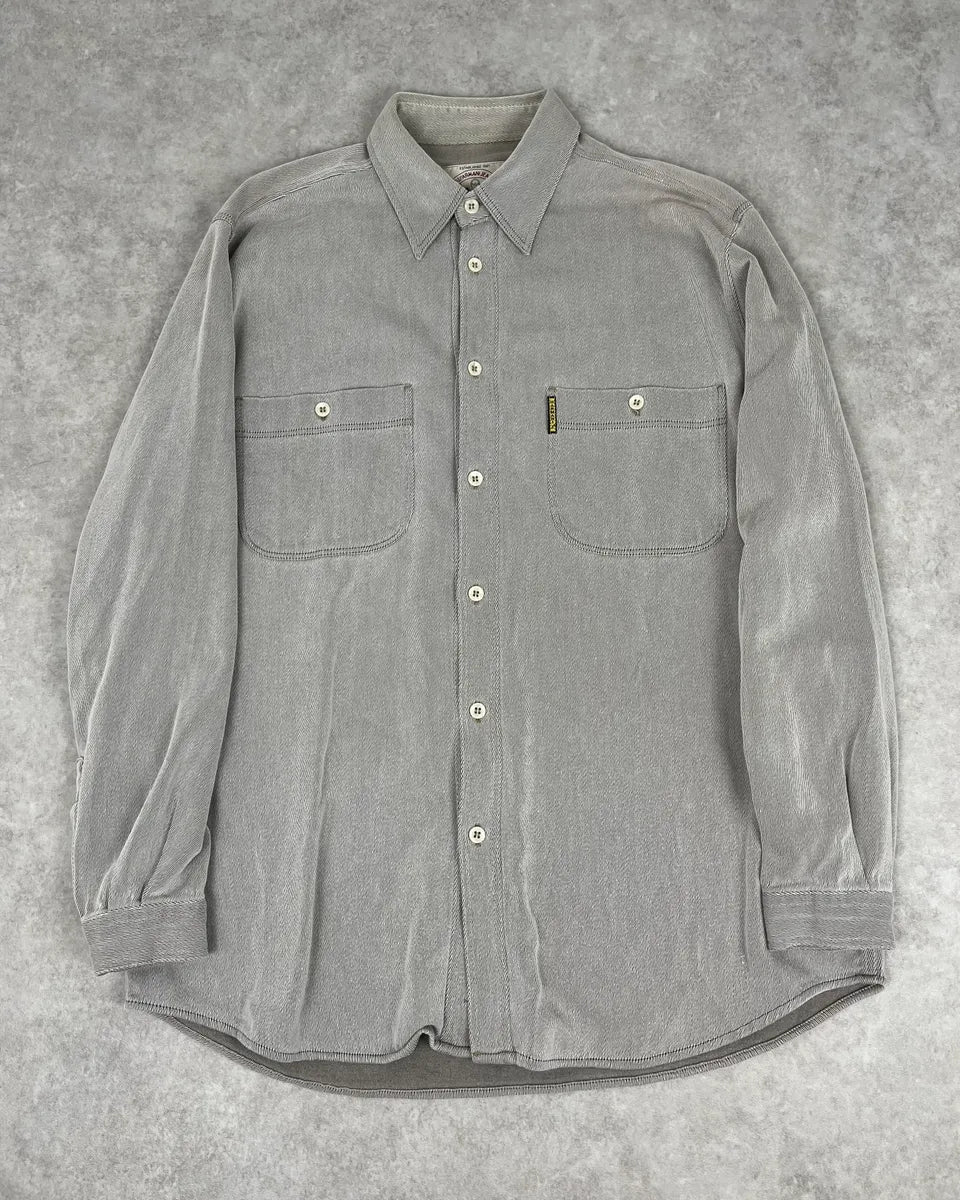 1990s Armani Khaki Grey Shirt