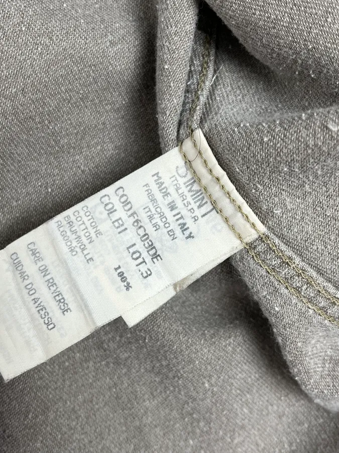 1990s Armani Khaki Grey Shirt - Image 10