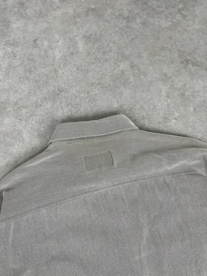 1990s Armani Khaki Grey Shirt - Image 7