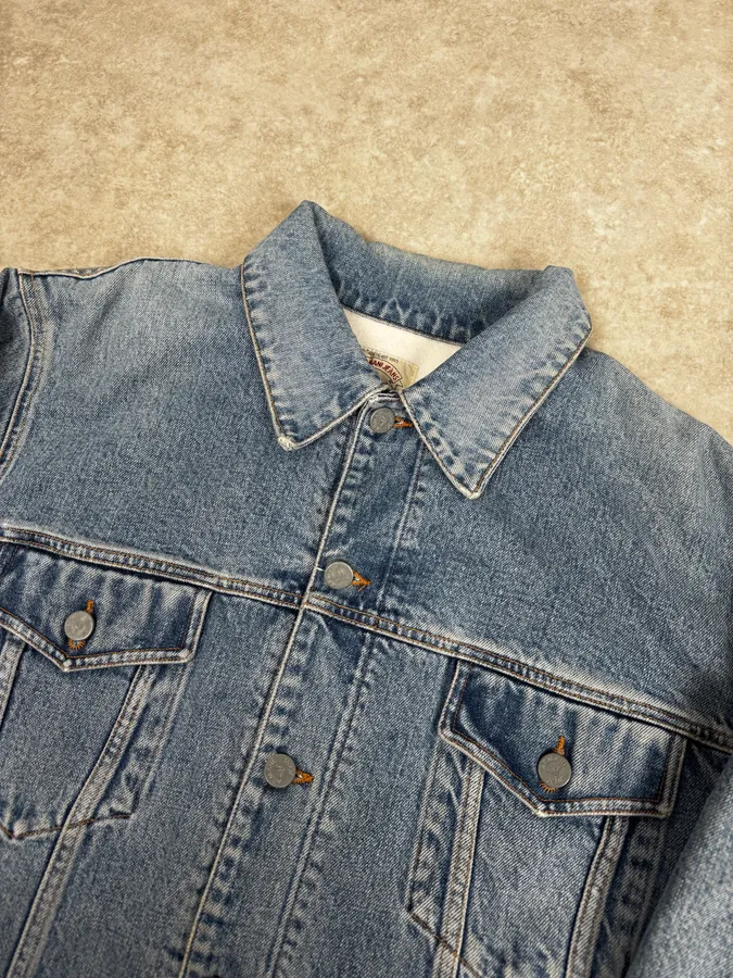 1990s Armani Light Blue Denim Jacket - Image 5