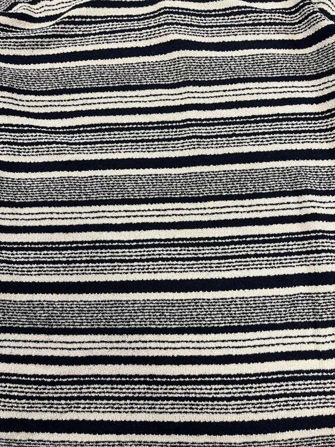 1990s Armani Navy & White Striped Shirt - Image 7