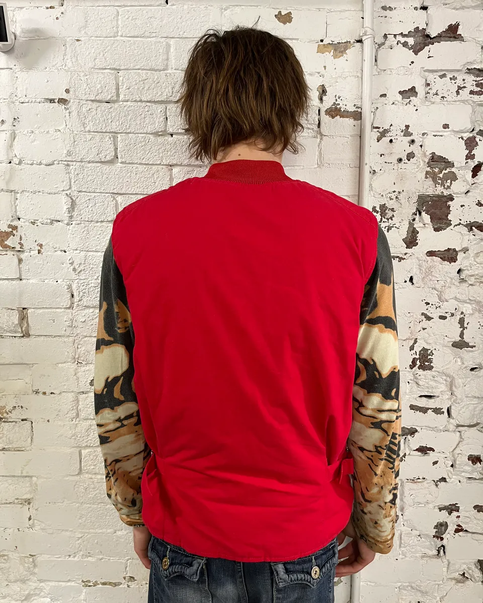 1990s Armani Red Sleeveless Vest - Image 3