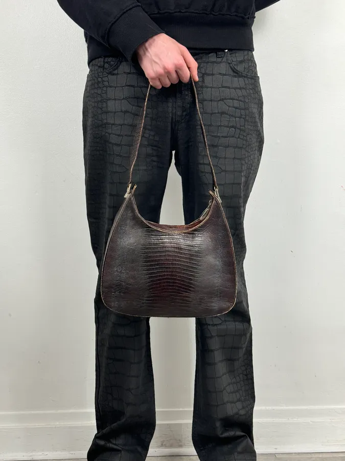 1990s Balenciaga Brown Leather Handle Bag - Image 2