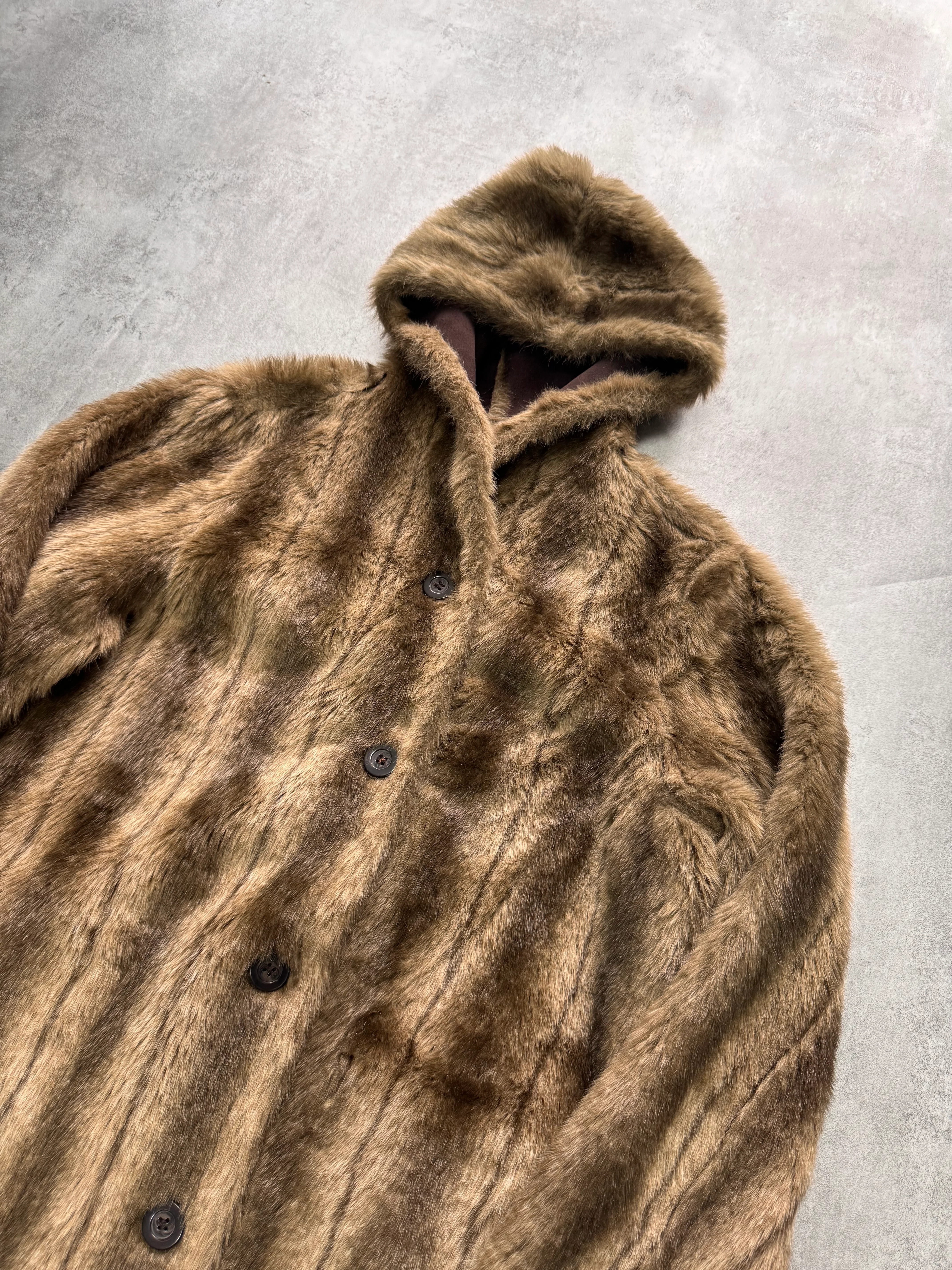 1990s Balmain Faux Fur Reversible Jacket - Image 2
