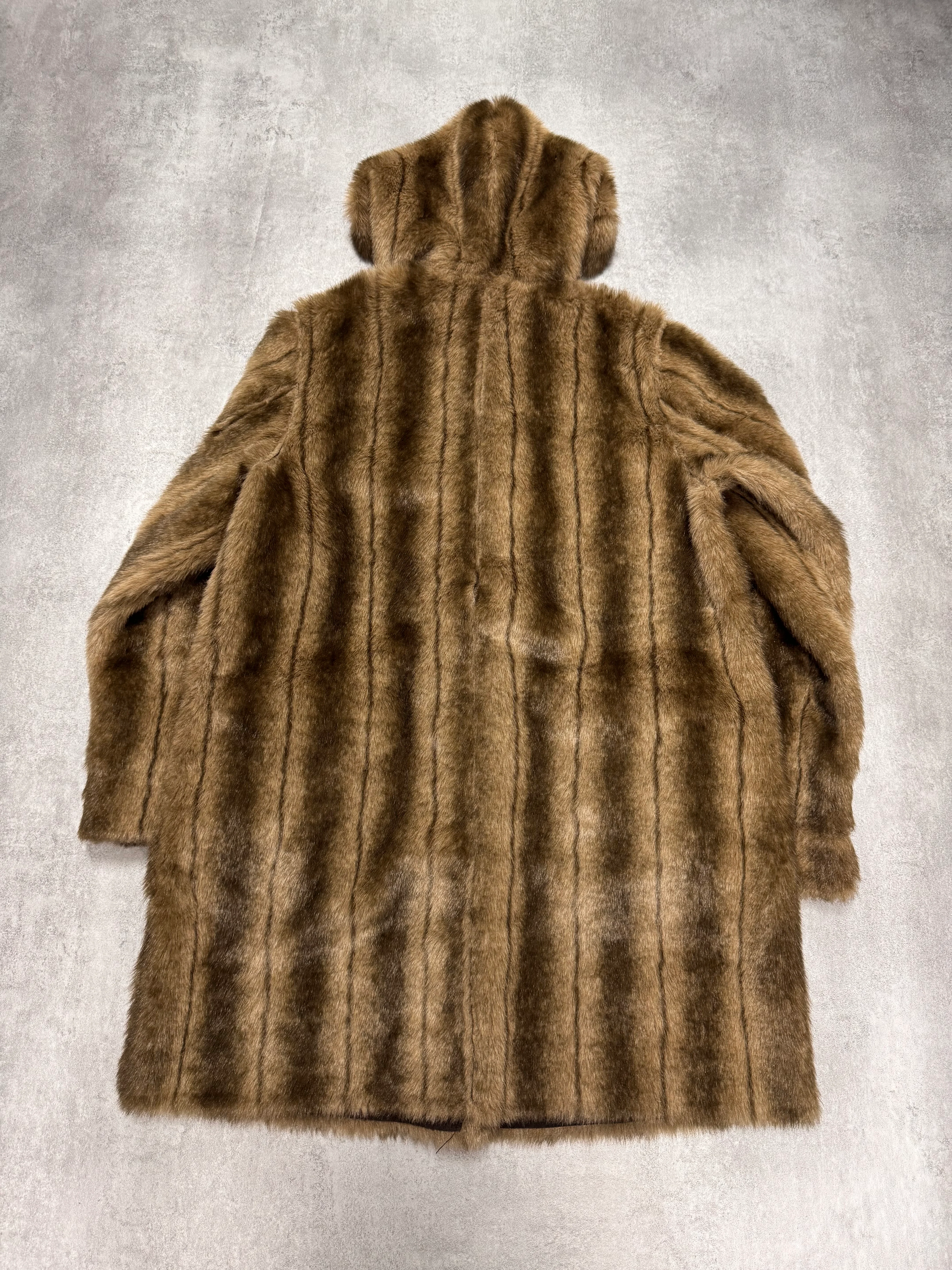 1990s Balmain Faux Fur Reversible Jacket - Image 3