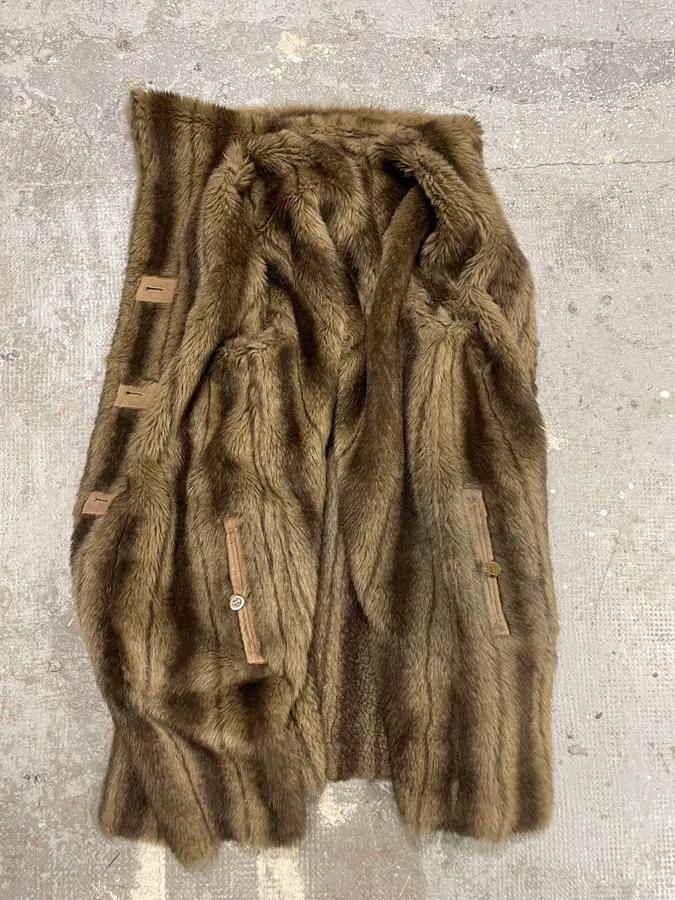 1990s Balmain Faux Fur Reversible Jacket - Image 9