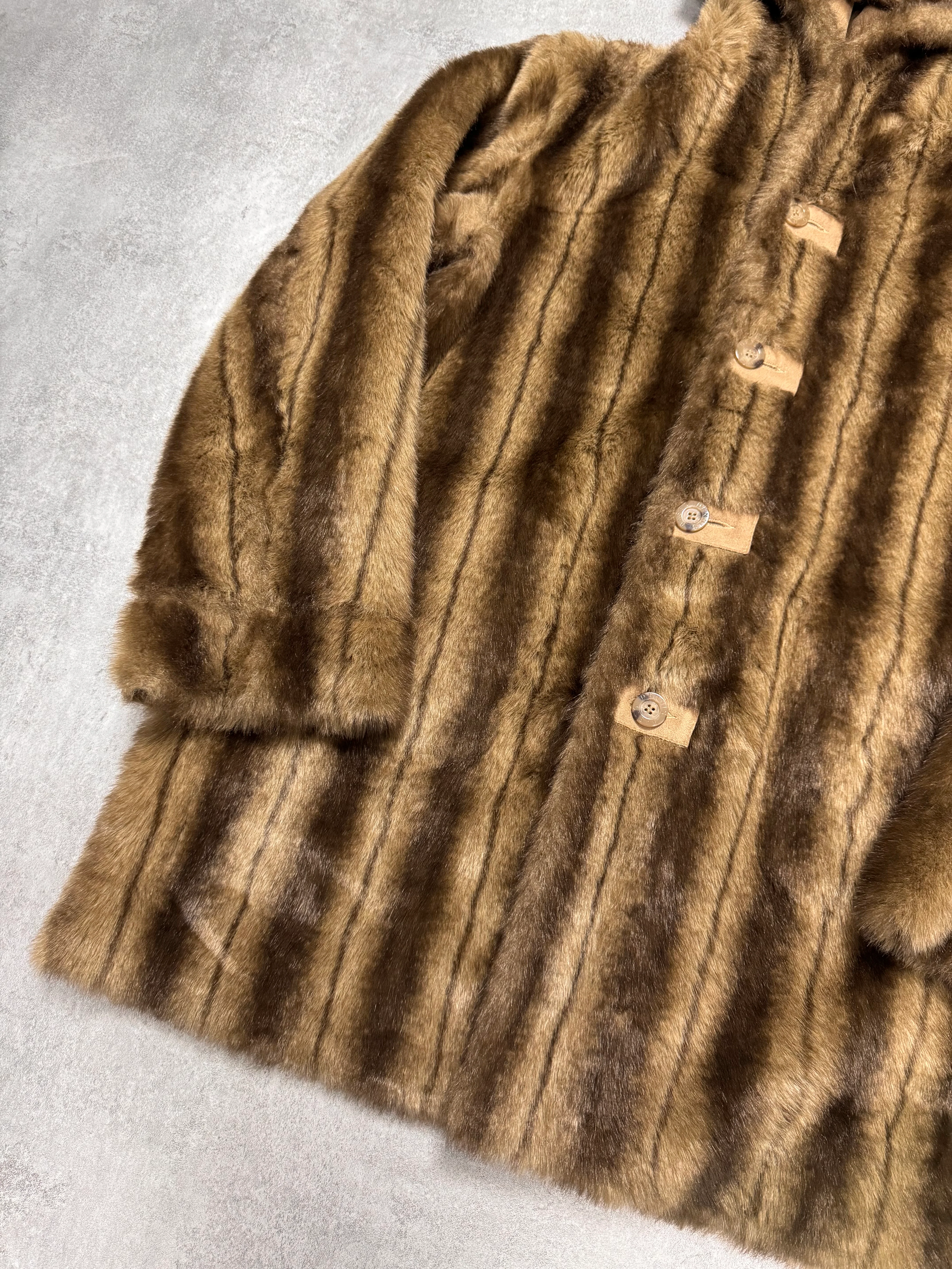 1990s Balmain Faux Fur Reversible Jacket - Image 3