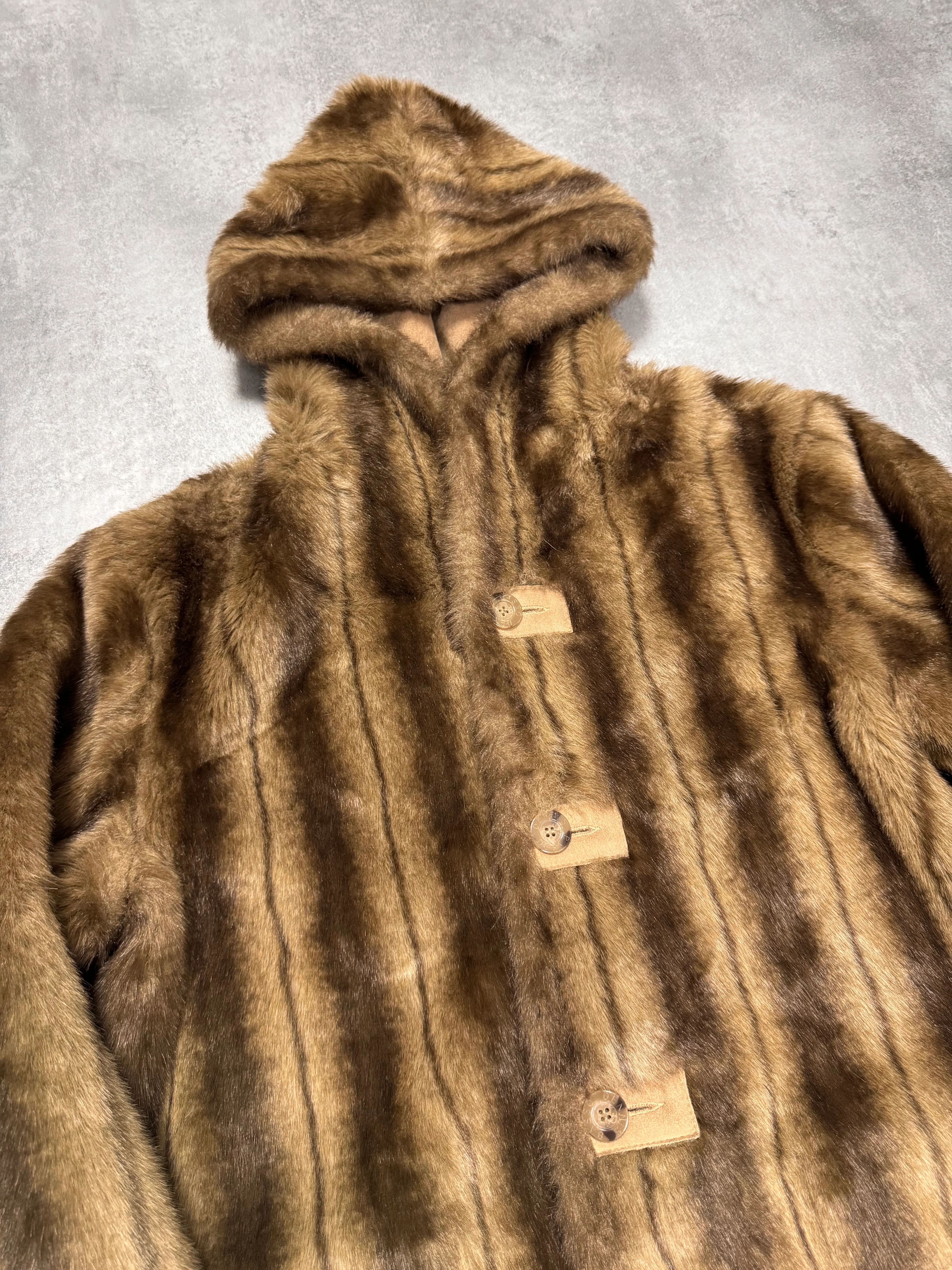 1990s Balmain Faux Fur Reversible Jacket - Image 7