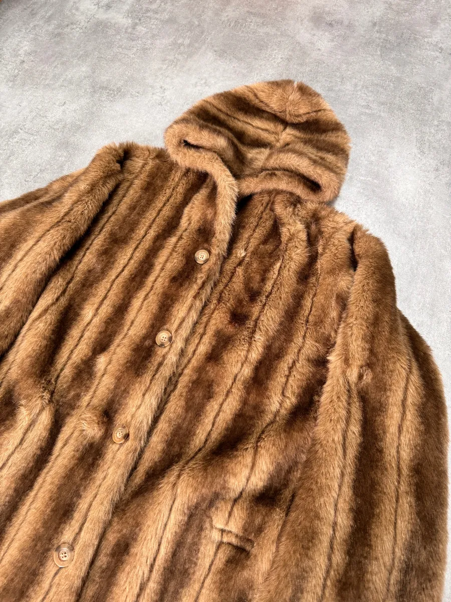 1990s Balmain Faux Fur Reversible Jacket - Image 2
