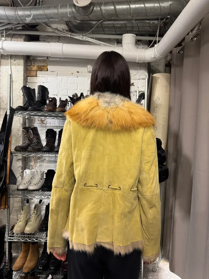 1990s Balmain Goat Fur Leather  Jacket - Image 3
