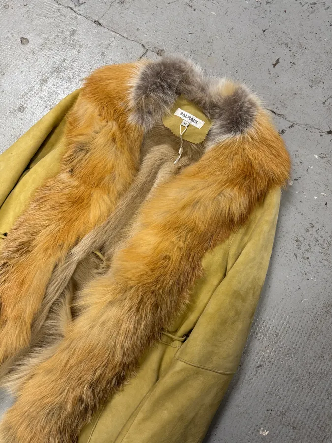1990s Balmain Goat Fur Leather  Jacket - Image 5