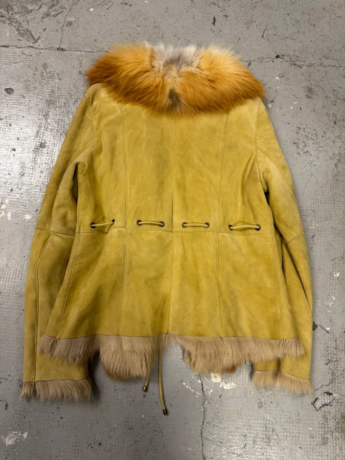 1990s Balmain Goat Fur Leather  Jacket - Image 6