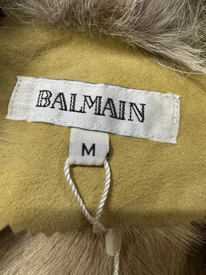 1990s Balmain Goat Fur Leather  Jacket - Image 8