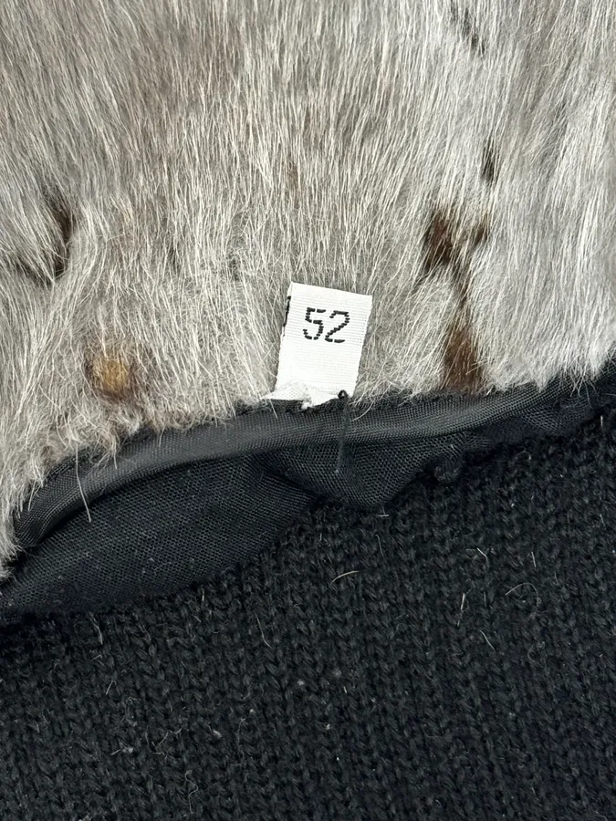 1990s Black Italian Leather Fur Hooded Jacket - Image 10