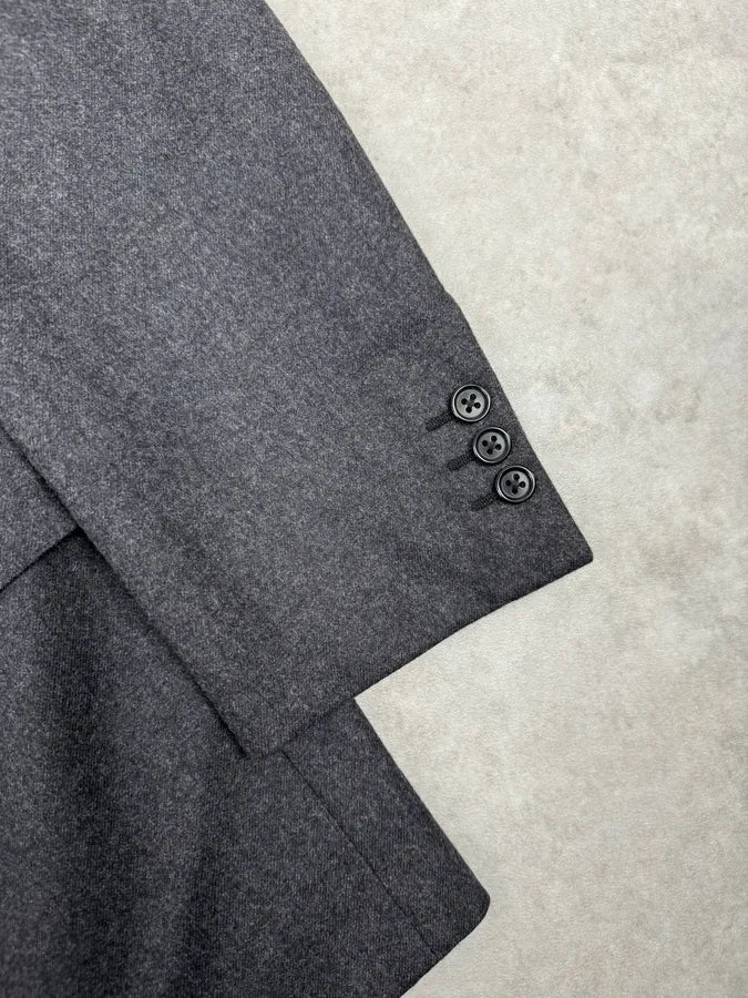 1990s Burberry Grey Wool Blazer Jacket - Image 8