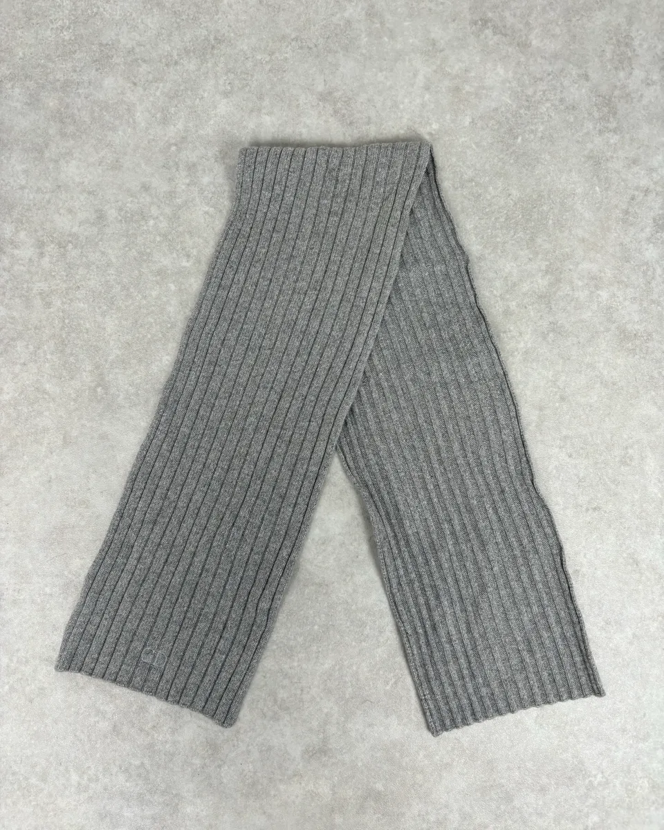 1990s Christian Dior Wool & Nylon Grey Knit Scarf