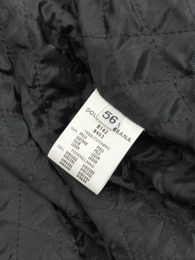 1990s Dolce & Gabbana Black Mafia Leather Jacket - Image 10
