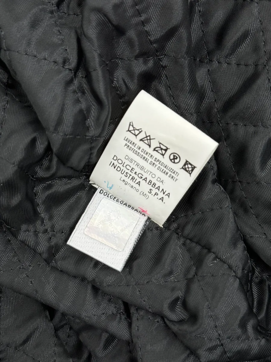1990s Dolce & Gabbana Black Mafia Leather Jacket - Image 11