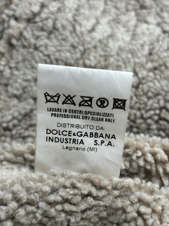 1990s Dolce & Gabbana Brown Shearling Leather Jacket - Image 16