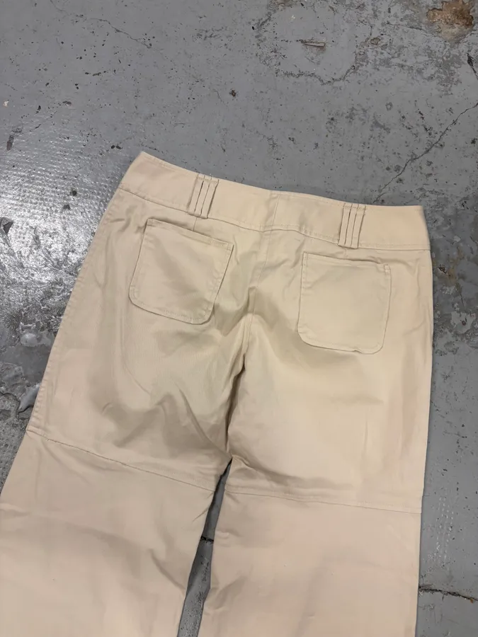 1990s Dolce & Gabbana Creamy Flared Pants - Image 7