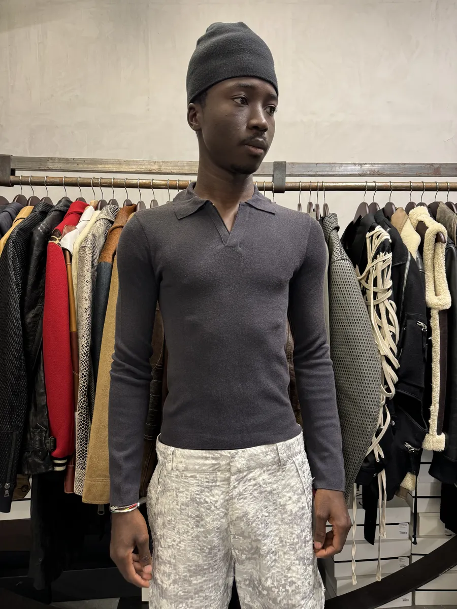 1990s Dolce & Gabbana Grey Longsleeves Polo