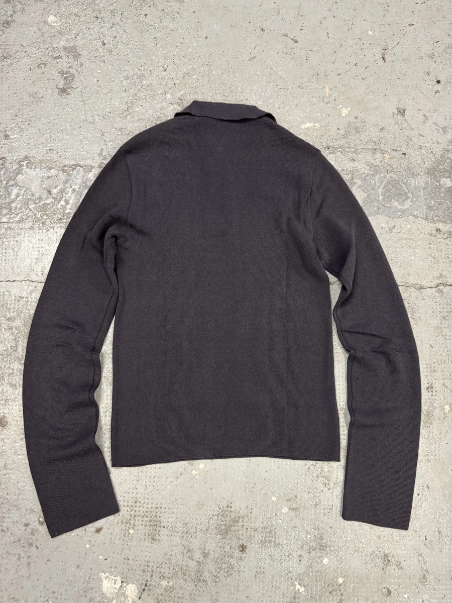 1990s Dolce & Gabbana Grey Longsleeves Polo - Image 4