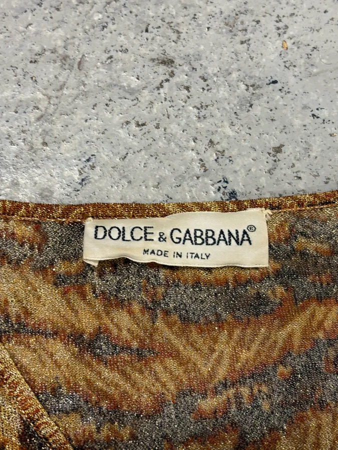 1990s Dolce & Gabbana Leopard Zebra Trompe L’oeil Cardigan - Image 9