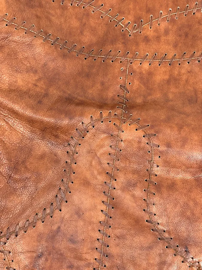 1990s Dolce & Gabbana Whipstitched Brown Leather Jacket - Image 8