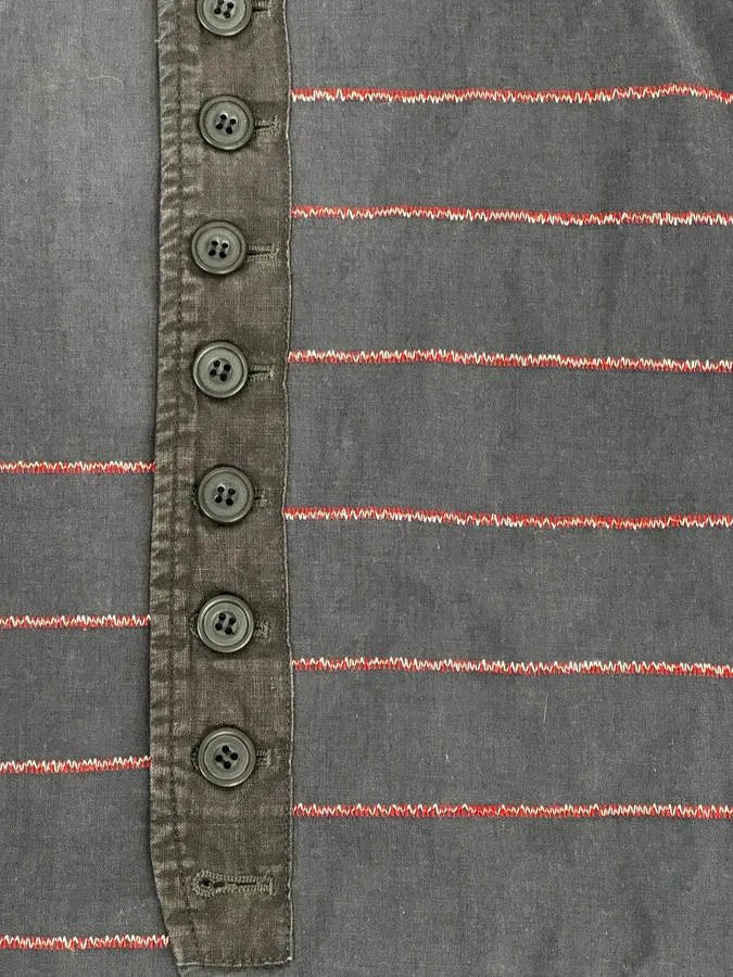1990s Dries Van Noten Navy Lined Vest - Image 8