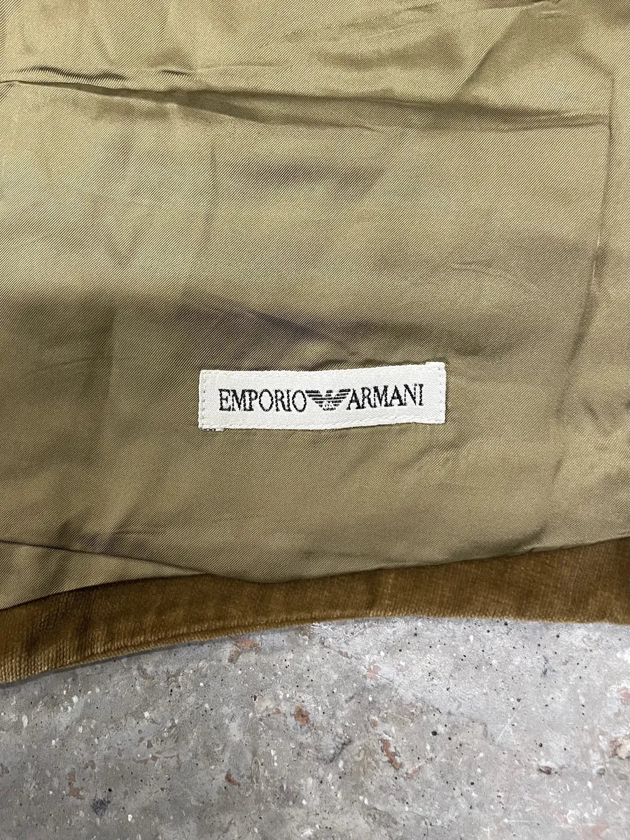 1990s Emporio Armani Beige Velvet Vest - Image 10